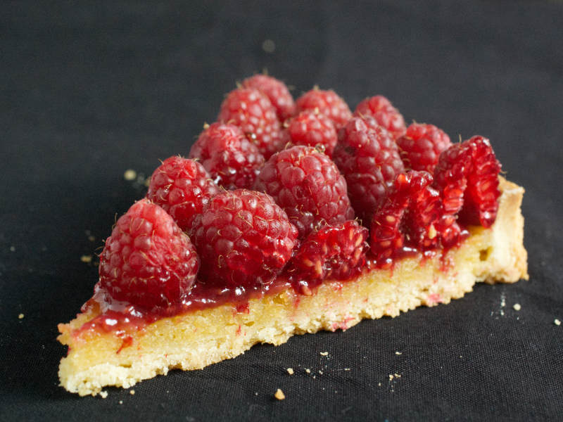 slice of raspberry tart
