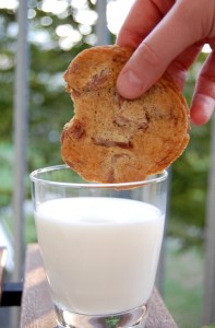 Milk chocolate cookies teatime