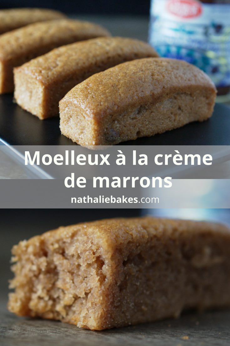 Mellow recipe with chestnut cream.  Gluten-free, ultra soft and quick to make.  Simplissime and delicious.  |  nathaliebakes.com